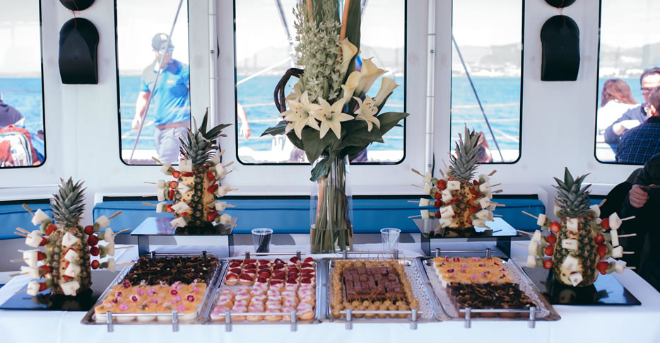 menus de comida para yates